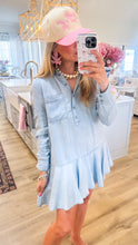 Chambray Denim Mini Dress