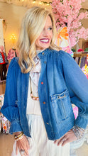Denim Horse Bit Accent Jacket