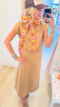 Camel Suede Skirt Set