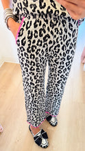 Animal Print Pink Contrast Pant Set