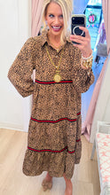 Leopard Tiered Midi Dress