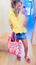 Yellow Solid Ruffle Hem Top