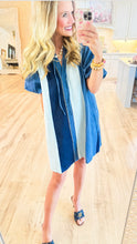 THML Denim Puff Sleeve Mini Dress