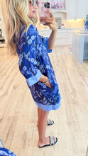 Blue Floral Shift Dress