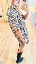 Brown Leopard Shift Dress