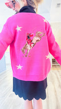 Pink Star Western Embroidered Detail Cardigan