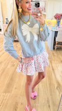 Deal of the day Grey Patch Bow Sweatshirt