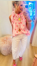 RESTOCK Pink Polka Dot Bow Top