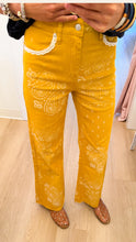 Yellow Bandana Print Wide Leg Pants