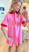 Pink Scallop Detail Mini Dress