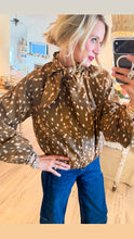 Fawn Print Front Tie Detail Jacket