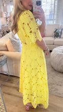 Yellow Floral Lace Two Piece Set