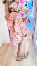 Dusty Rose Floral Swing Jacket