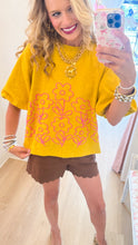 Ivy Jane French Terry Flower Embroidered Top