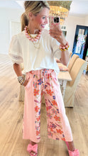 Pink Mix Washed Floral Terry Pants