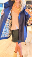 Navy A Line Trench Coat