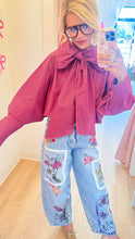 Postage Print Barrel Jeans
