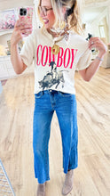 Bone and Pink Cowboy Graphic Tee
