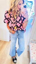Pink Abstract Floral Top
