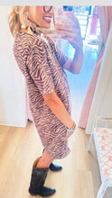 Animal Print Suede Shift Dress