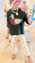 Hunter Green Mallard Patchwork Top