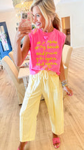 Yellow Mineral Washed French Terry Pants