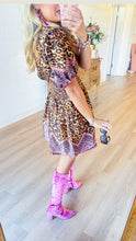 Brown Leopard Multi Print Mini Dress
