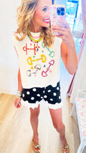 Black and White Polka Dot Ruffle Hem Shorts