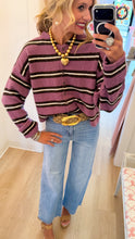 Orchid Stripe Cardigan