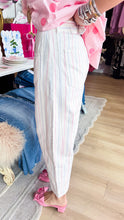 Pink and Blue Stripe Barrel Jeans