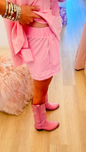 Sweet Pink Sleeveless Flare Short Set