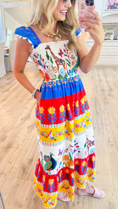 THML Multi Color Floral Maxi Dress
