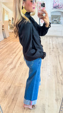 Risen Wide Leg Cuffed Jeans