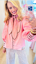 Pink and Brown Contrast Piping Top