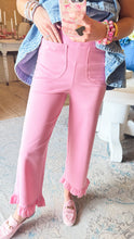 Pink Ruffle Hem Pants