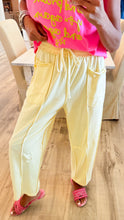 Yellow Mineral Washed French Terry Pants
