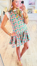 Ecru Dropped Waist Mini Dress