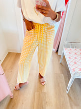 Banana Gingham Barrel Knit Pants