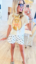 Leopard Rhinestone Glasses Tee