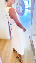 Off White Sleeveless Midi Dress