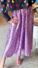 Lilac Sequin Midi Ball Skirt