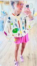 Queen of Sparkles Golf Button Up Cardigan