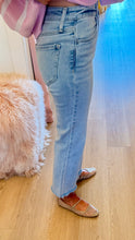 Vervet High Rise Frayed Hem Flare Jeans