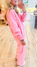 Pink Sweatshirt Pant Set