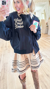 Black Vintage Bomber Jacket