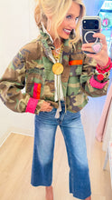 Camo Pink and Orange Stripe Tiger Jacket