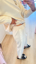 French Vanilla Contrast Satin Trim Pant Set