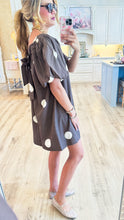 Brown Polka Dot Mini Dress