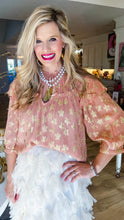 Rose Shiny Stars Top
