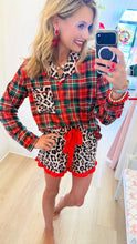 RESTOCK Leopard Plaid Ruffle Pajamas